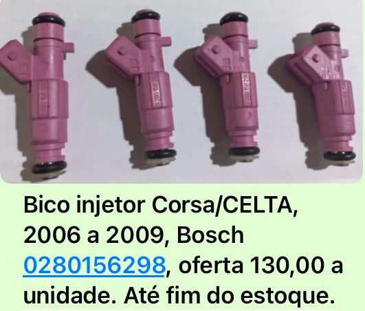 Bico Injetor Corsa Celta do 2006 a 2009 Bosch